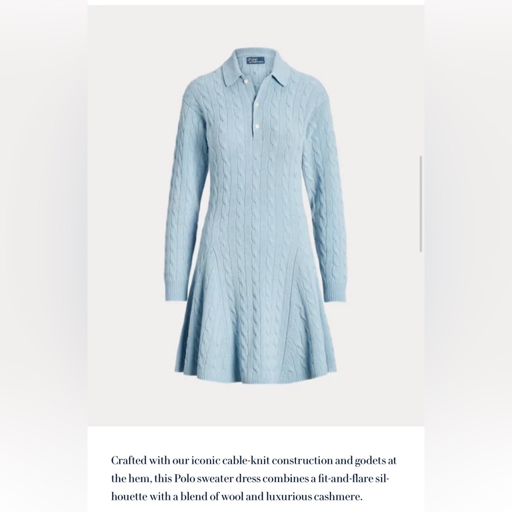 Polo Ralph Lauren cable knit sweater dress